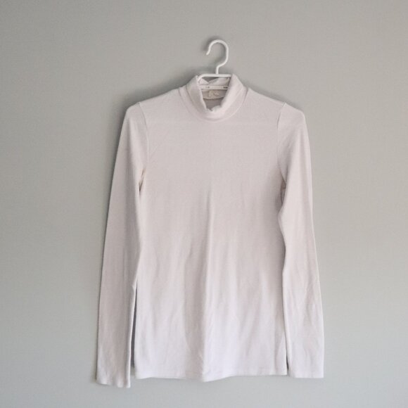 Aritzia Wilfred Free Womens White Sz M Turtleneck Long Sleeve Layering Pullover - Picture 2 of 11